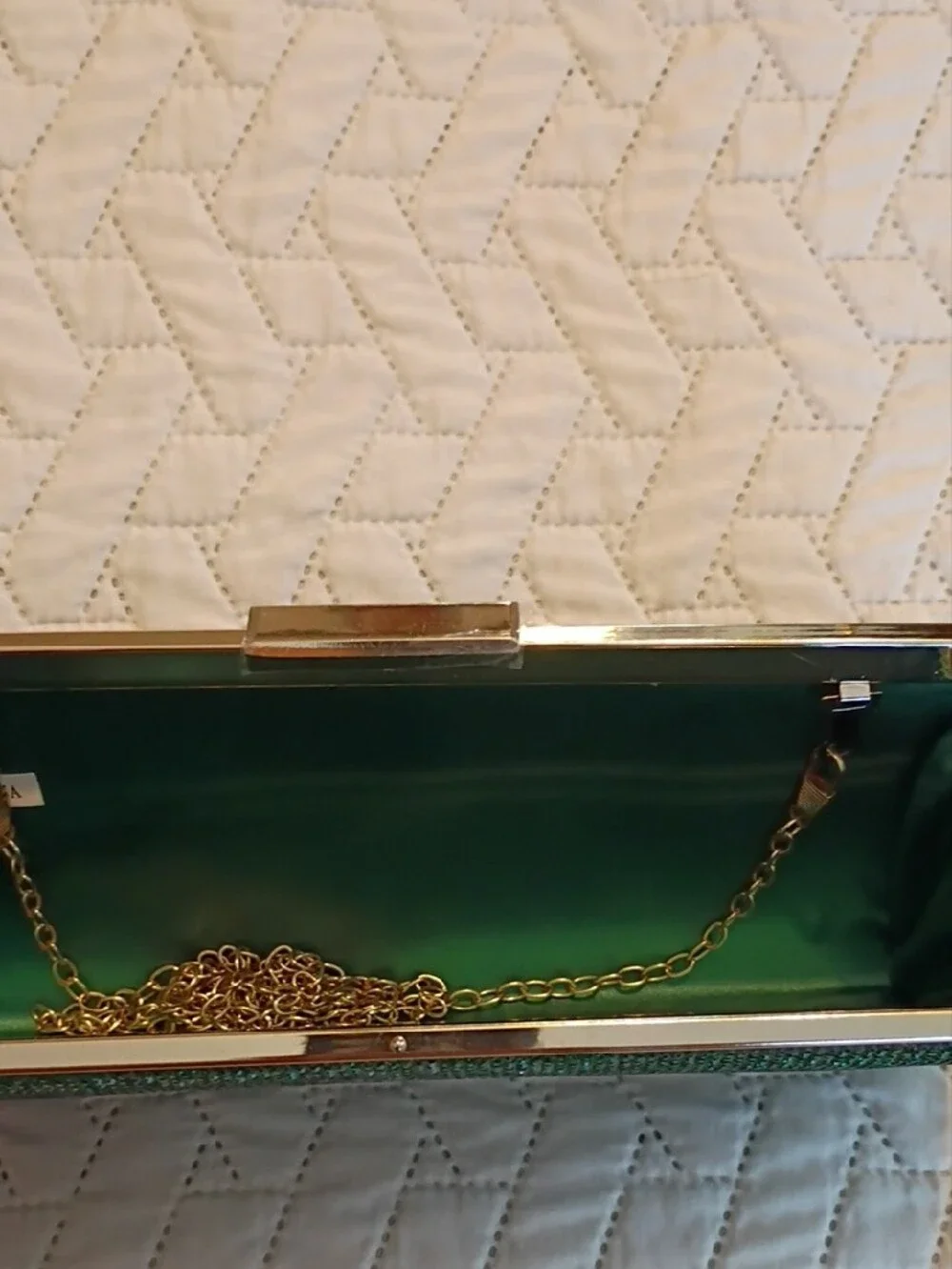 Elegant Green Sequin Evening Clutch